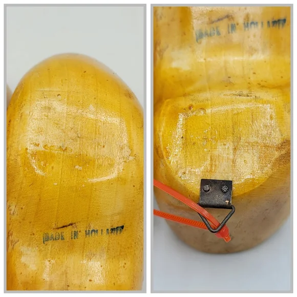 Dutch Wooden Clogs Handmade Holland Windmill MidCentury Souvenir Decor Vintage - Picture 10 of 14